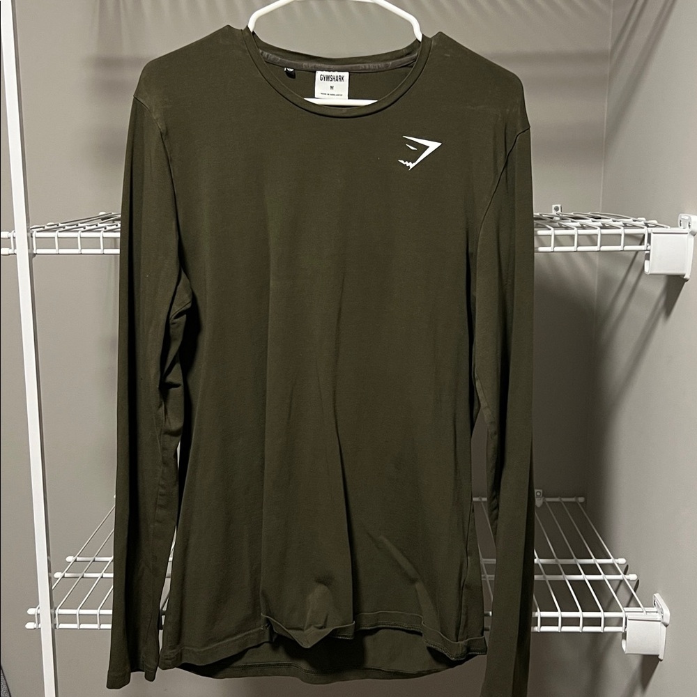 Gymshark Dark Green Long Sleeve Top Size Medium